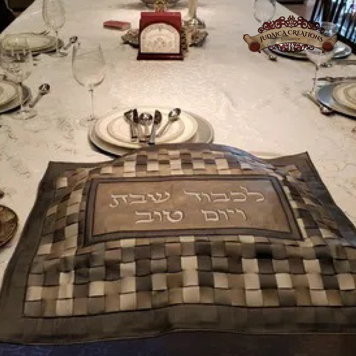 Luxurious Leather Challah Cover from Judaica Designs